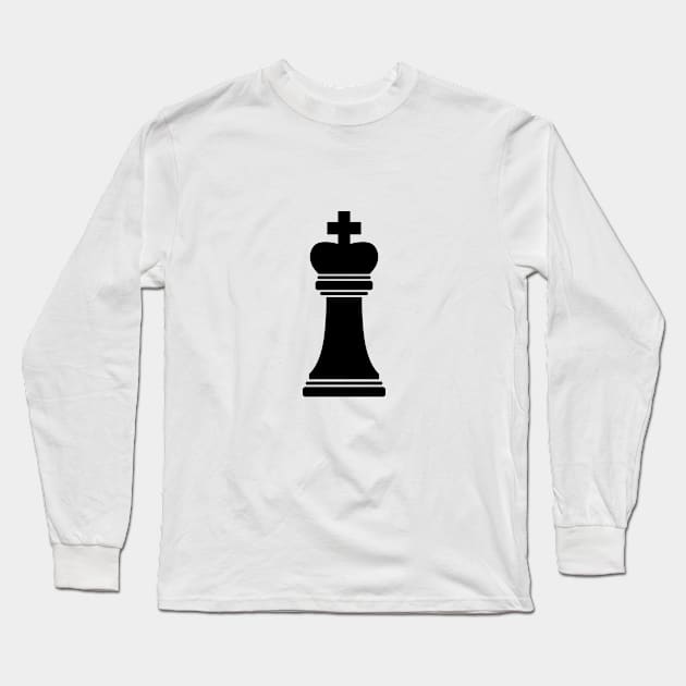 King Black Long Sleeve T-Shirt by Pinkdeer